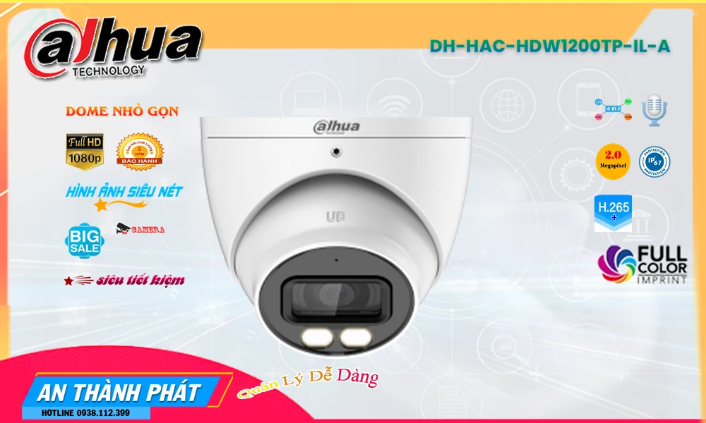 Camera Dahua DH-HAC-HDW1200TP-IL-A,Giá DH-HAC-HDW1200TP-IL-A,DH-HAC-HDW1200TP-IL-A Giá Khuyến Mãi,bán