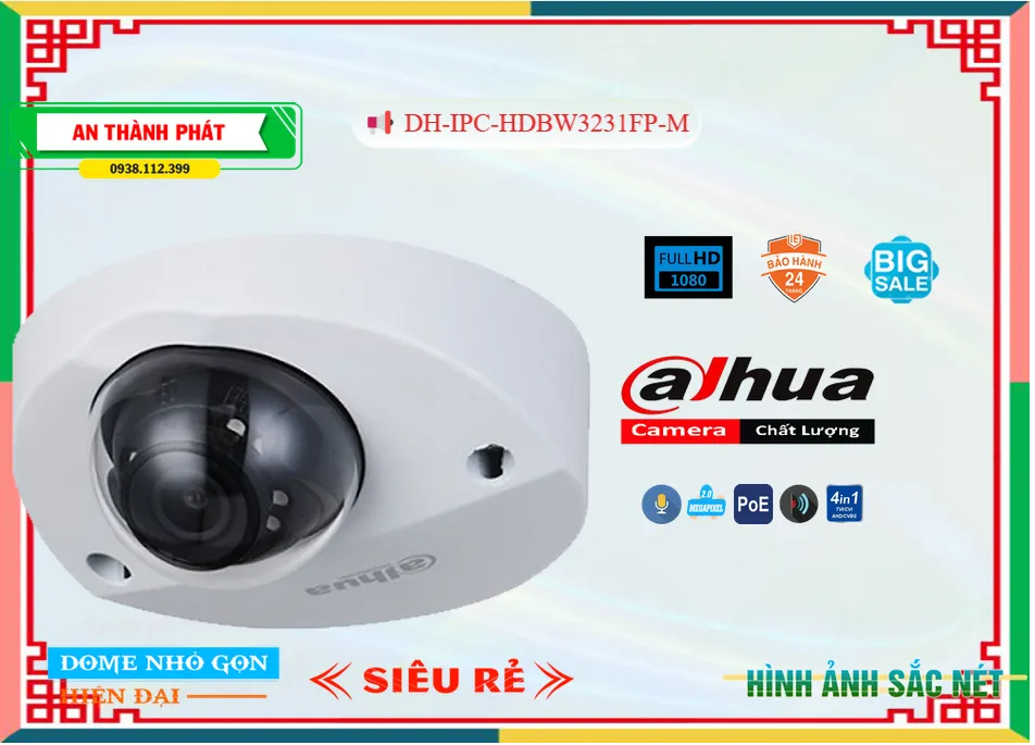 Camera Dahua DH-IPC-HDBW3231FP-M,DH-IPC-HDBW3231FP-M Giá Khuyến Mãi,DH-IPC-HDBW3231FP-M Giá rẻ,DH-IPC-HDBW3231FP-M Công