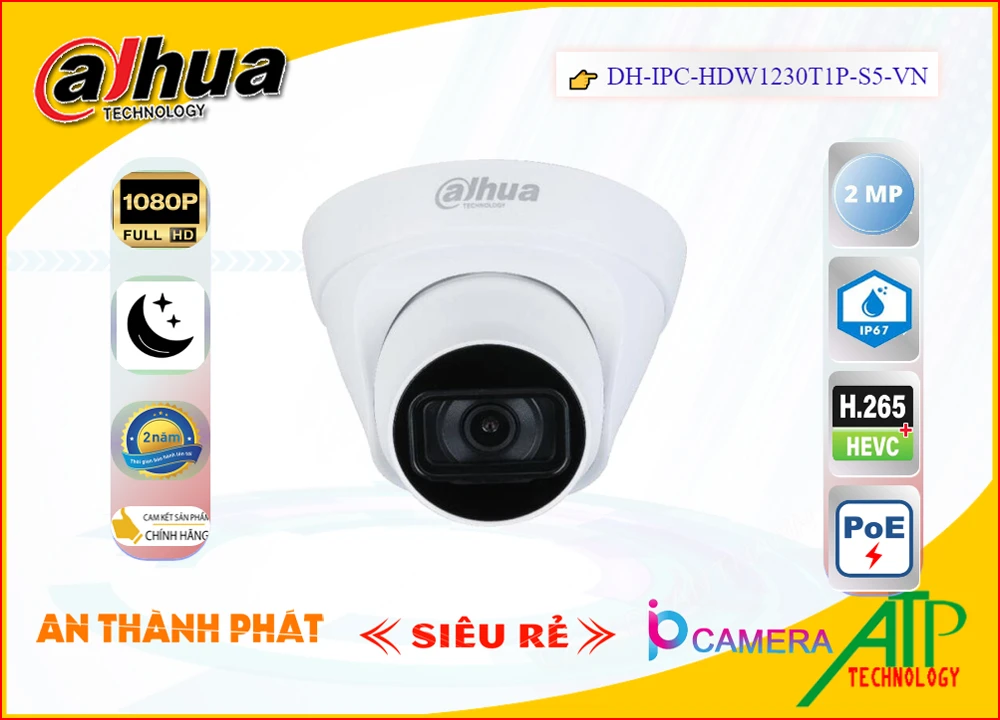 Camera DH-IPC-HDW1230T1P-S5-VN,Giá DH-IPC-HDW1230T1P-S5-VN,DH-IPC-HDW1230T1P-S5-VN Giá Khuyến Mãi,bán
