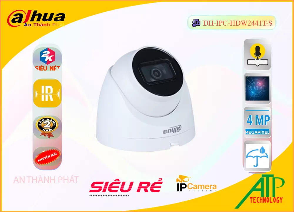 Camera DH-IPC-HDW2441T-S Công nghệ Ai,DH IPC HDW2441T S,Giá Bán DH-IPC-HDW2441T-S,DH-IPC-HDW2441T-S Giá Khuyến
