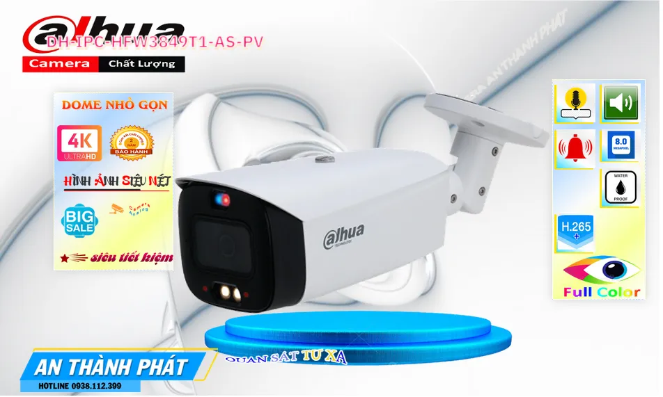 DH-IPC-HFW3849T1-AS-PV Camera An Ninh Chất Lượng