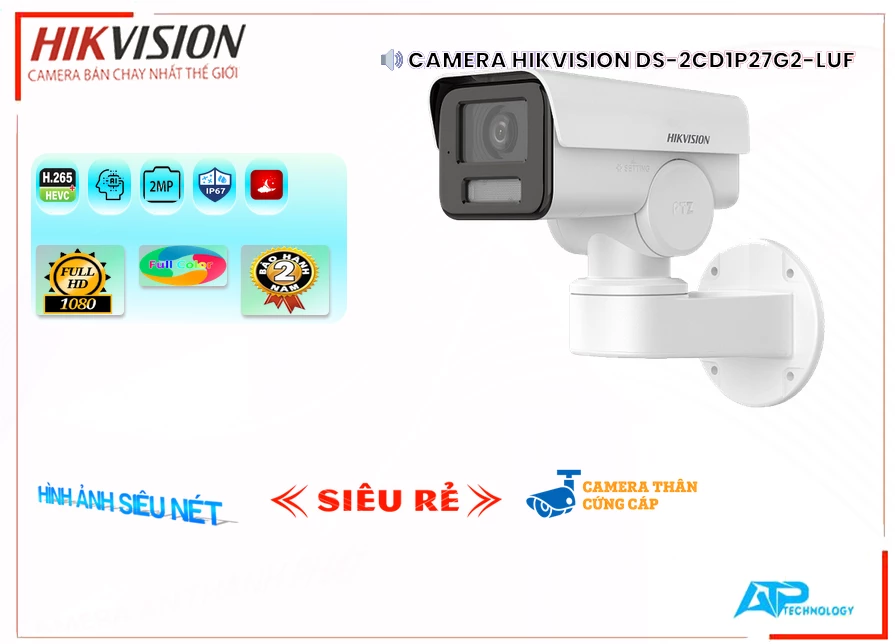 Camera Hikvision DS-2CD1P27G2-LUF,Giá DS-2CD1P27G2-LUF,phân phối DS-2CD1P27G2-LUF,DS-2CD1P27G2-LUFBán Giá Rẻ,Giá Bán
