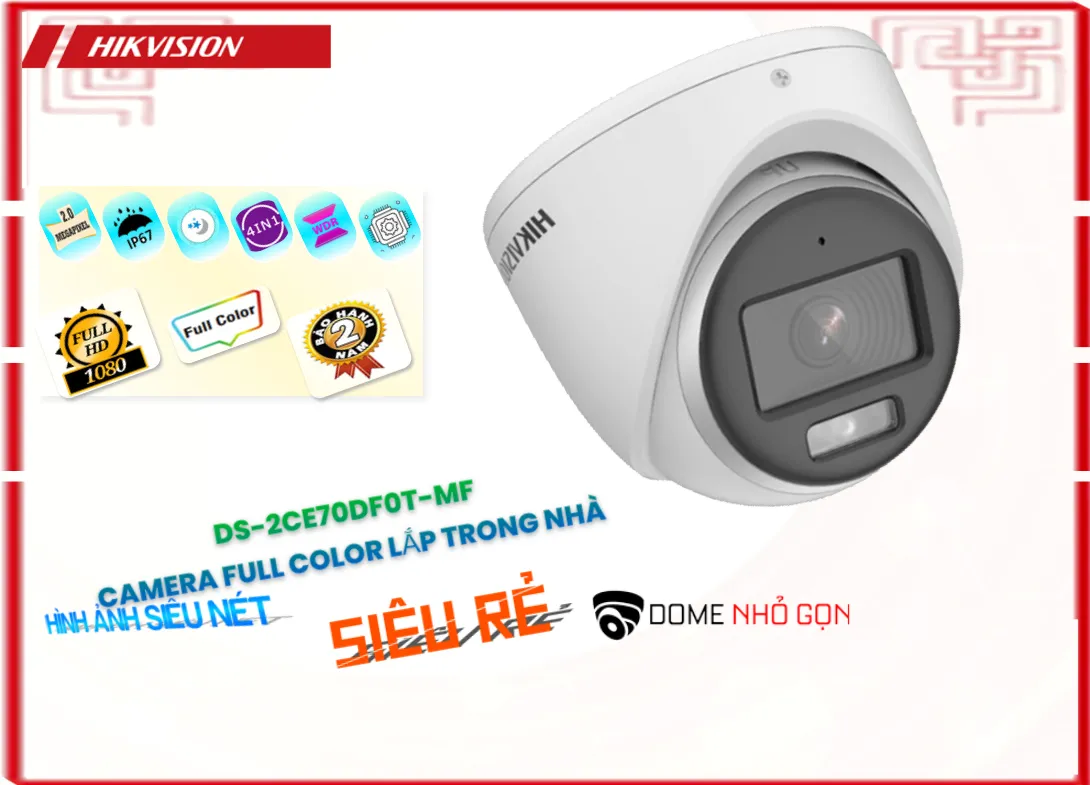DS,2CE70DF0T,MF Camera Full Color Hikvision,DS 2CE70DF0T MF,Giá Bán DS,2CE70DF0T,MF sắc nét Hikvision ,DS,2CE70DF0T,MF