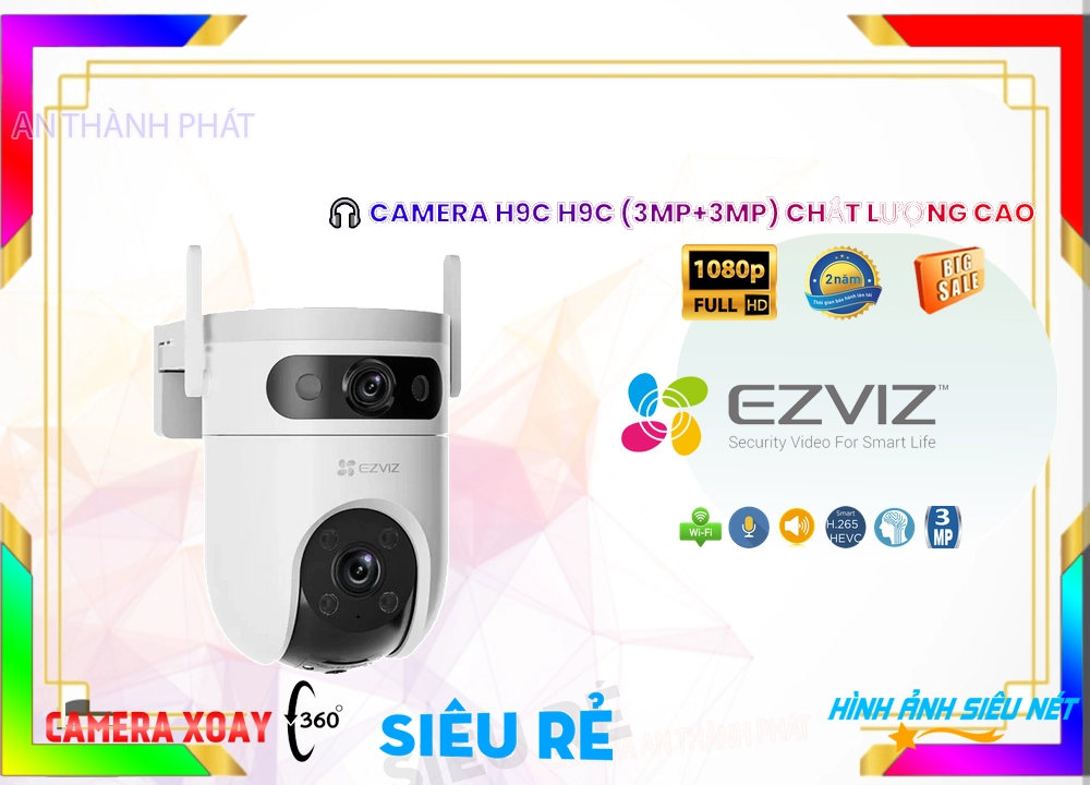 Camera H9C (3MP+3MP) Công Nghệ Mới,Giá H9C (3MP+3MP),phân phối H9C (3MP+3MP),H9C (3MP+3MP) Camera Không Dây Wifi Ezviz