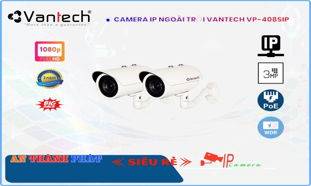 Camera VanTech Thiết kế Đẹp VP-408SIP,Giá VP-408SIP,phân phối VP-408SIP,Camera VanTech IP POEVP-408SIP Bán Giá
