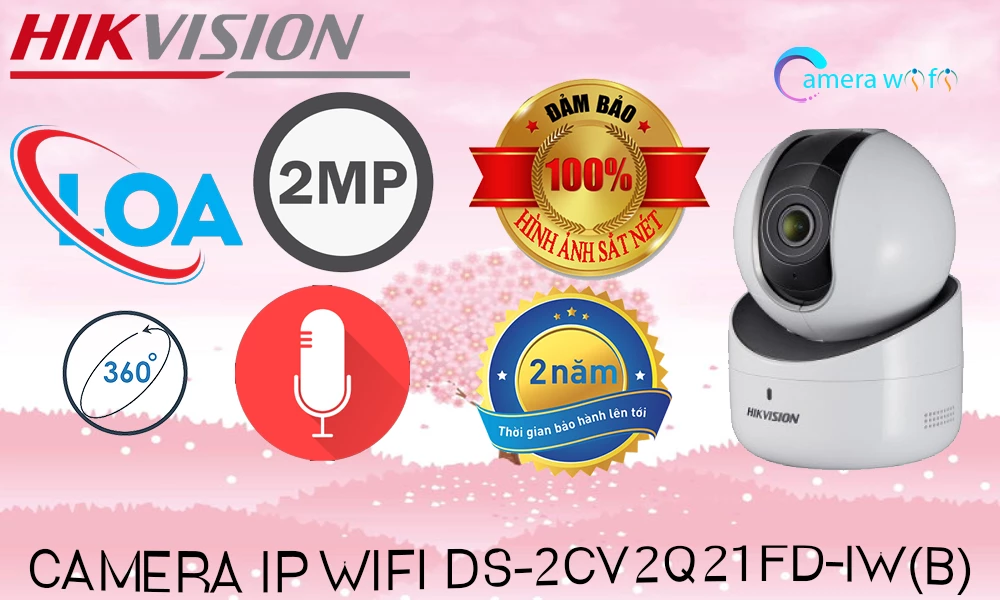 Camera IP hồng ngoại 2MP chuẩn nén H.265+, Cảm biến 1/2.8″ Progressive Scan CMOS, Hồng ngoại 10m.