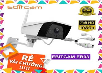 CAMERA EBITCAM EBO3 (2MP) - HÀNG CHÍNH HÃNG công nghệ IP wifi chất lượng cao siêu nét Chất lượng hình ảnh 2 Mp; Camera IP WIFI thông mình chuyên dùng cho lắp đặt các vị trí ngoài trời