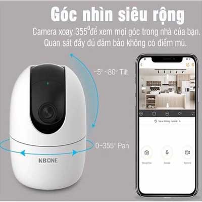 Phân phối camera quan sát KBONE chính hãng. Bán camera IP Wifi 2.0MP KBONE KN-H21PW giá tốt, mới 100%