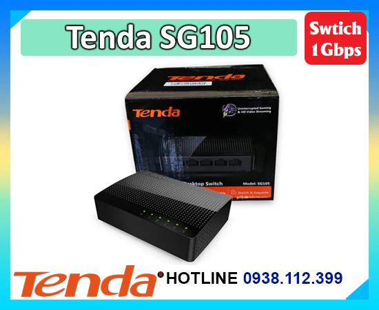 Lắp đặt camera Swtich 1G 5 Port Tenda SG105