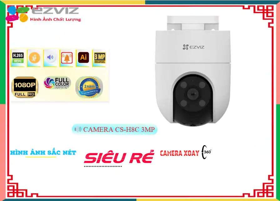 CS-H8C 2K 3MP Camera Wifi Ezviz Thiết kế Đẹp,Giá CS-H8C 2K 3MP,CS-H8C 2K 3MP Giá Khuyến Mãi,bán CS-H8C 2K 3MP,CS-H8C 2K