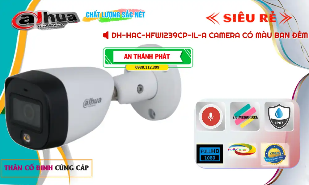 DH-HAC-HFW1239CP-IL-A sắc nét Dahua DH-HAC-HFW1239CP-IL-A sắc nét Dahua