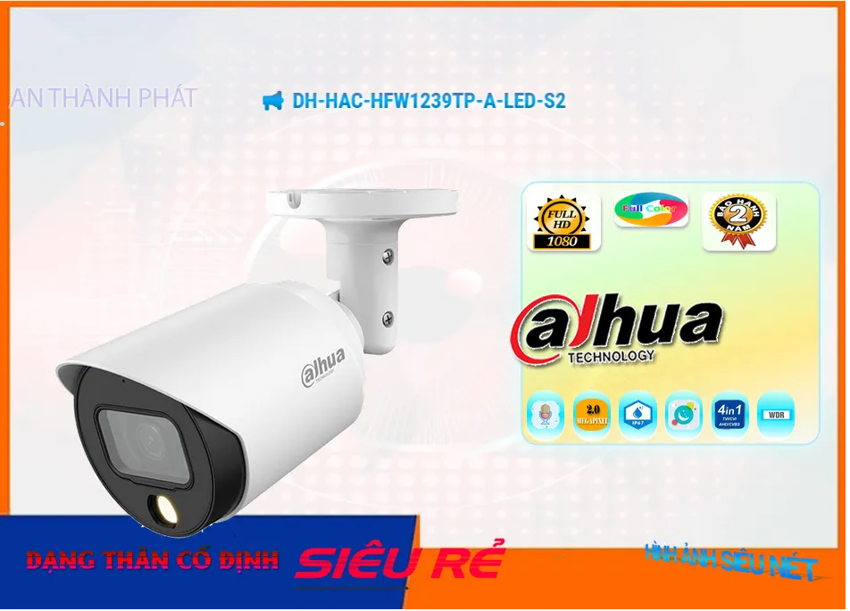DH-HAC-HFW1239TP-A-LED-S2 Thiết kế Đẹp Dahua,DH-HAC-HFW1239TP-A-LED-S2 Giá Khuyến Mãi,DH-HAC-HFW1239TP-A-LED-S2 Giá
