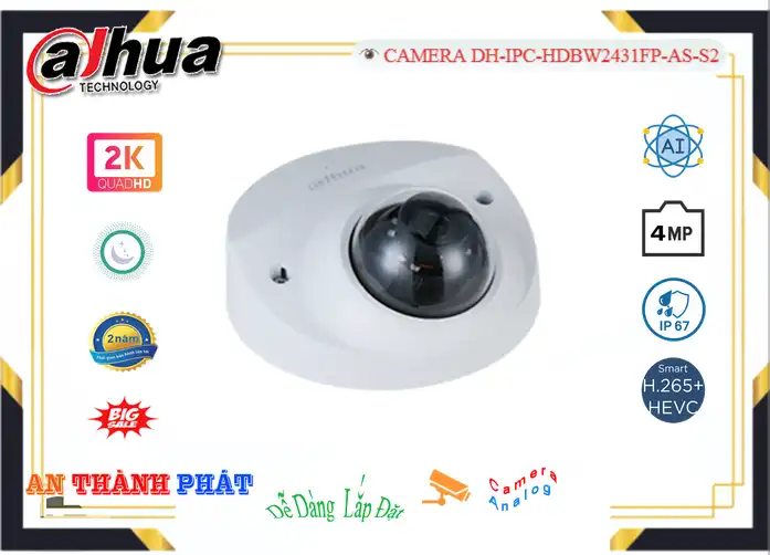 DH-IPC-HDBW2431FP-AS-S2 sắc nét Dahua DH-IPC-HDBW2431FP-AS-S2 sắc nét Dahua