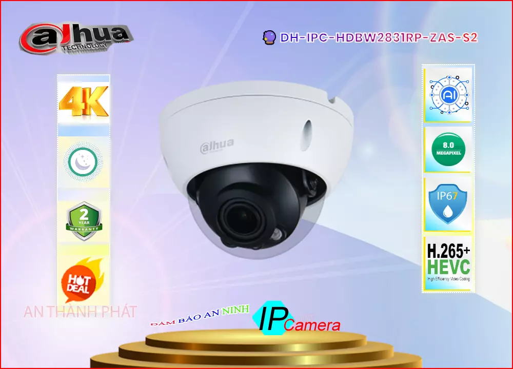 Camera IP Dahua DH-IPC-HDBW2831RP-ZAS-S2,DH-IPC-HDBW2831RP-ZAS-S2 Giá rẻ,DH-IPC-HDBW2831RP-ZAS-S2 Giá Thấp Nhất,Chất