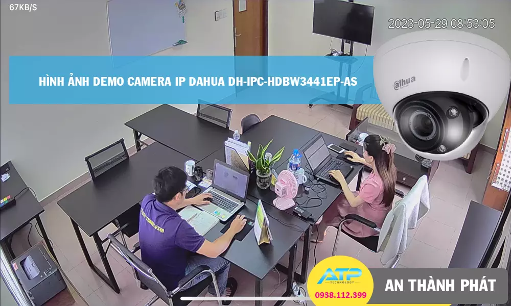 hình ảnh demo camera IP Dahua DH-IPC-HDBW3441EP-AS
