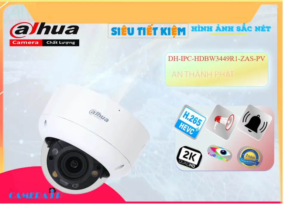 Camera Dahua DH-IPC-HDBW3449R1-ZAS-PV,DH IPC HDBW3449R1 ZAS PV,Giá Bán