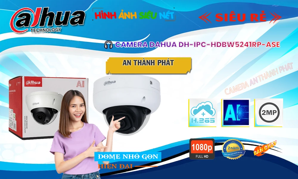 DH-IPC-HDBW5241RP-ASE sắc nét Dahua ➠ DH-IPC-HDBW5241RP-ASE sắc nét Dahua ➠