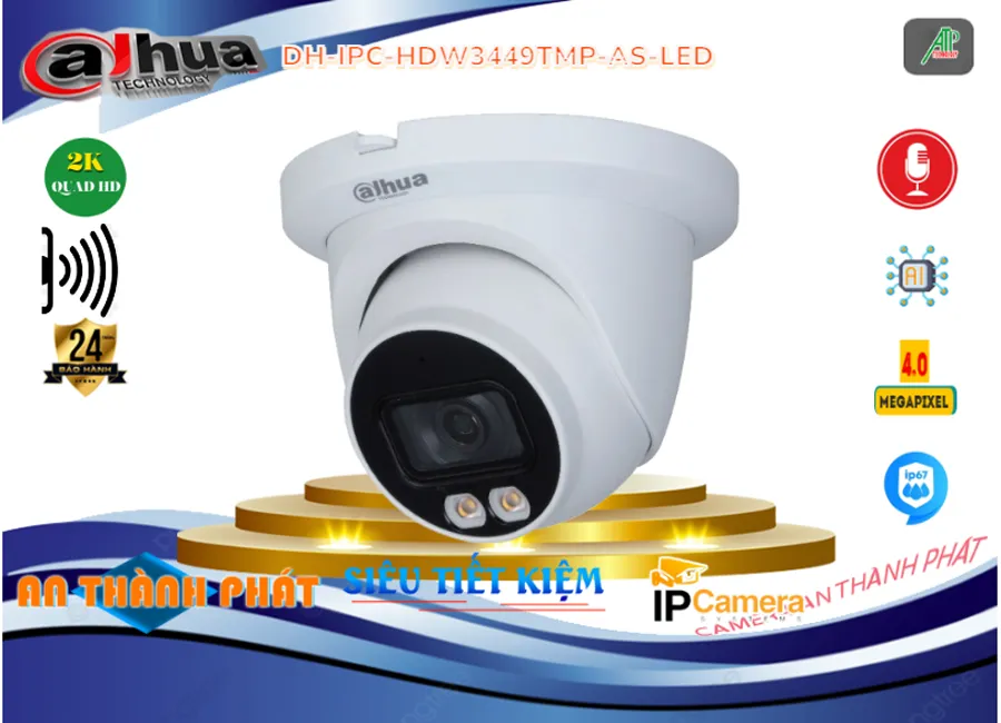 Camera IP Dahua DH-IPC-HDW3449TMP-AS-LED,Chất Lượng DH-IPC-HDW3449TMP-AS-LED,DH-IPC-HDW3449TMP-AS-LED Công Nghệ