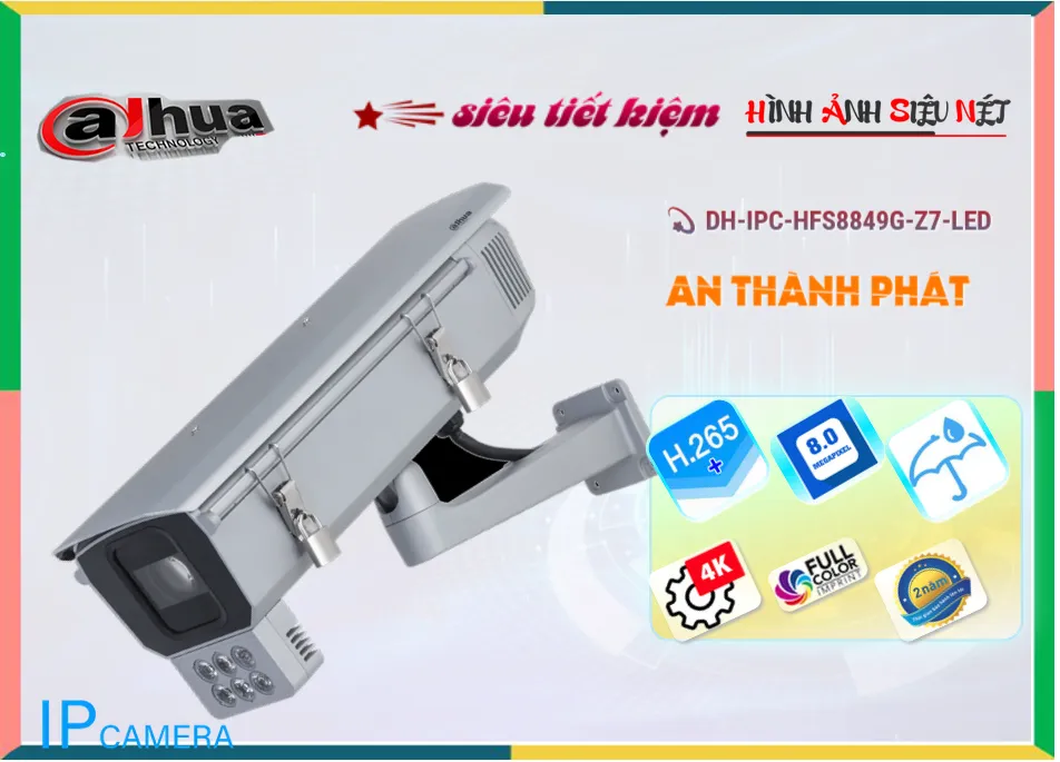 Camera Dahua DH-IPC-HFS8849G-Z7-LED,DH-IPC-HFS8849G-Z7-LED Giá rẻ,DH IPC HFS8849G Z7 LED,Chất Lượng