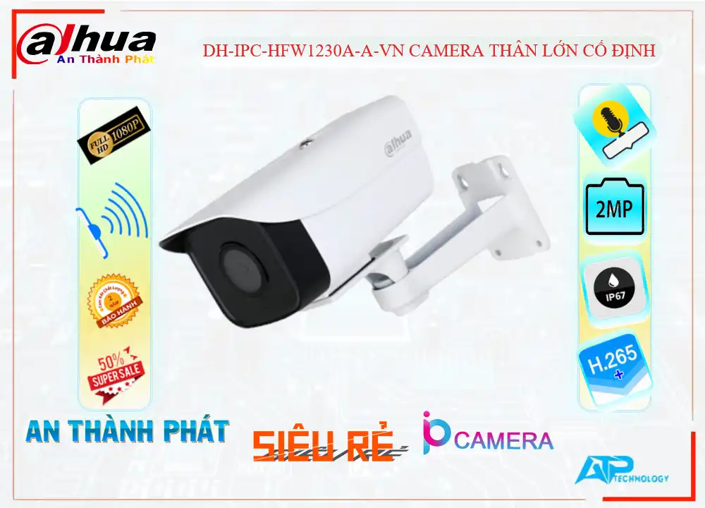 DH-IPC-HFW1230A-A-VN sắc nét Dahua