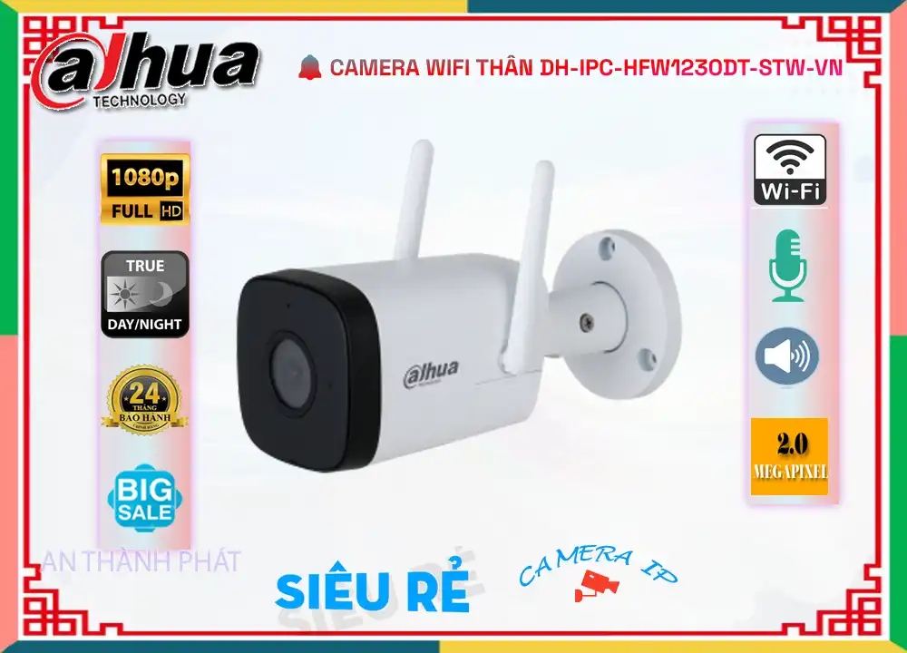 Camera Dahua DH-IPC-HFW1230DT-STW-VN,DH-IPC-HFW1230DT-STW-VN Giá rẻ,DH-IPC-HFW1230DT-STW-VN Giá Thấp Nhất,Chất Lượng
