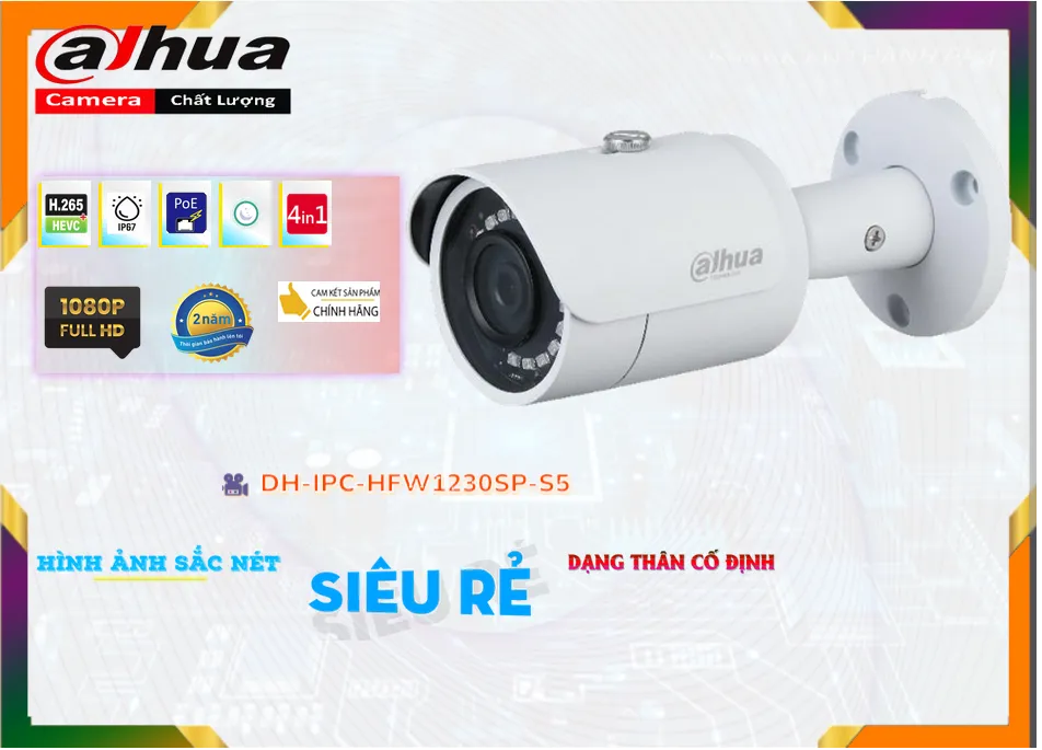 DH-IPC-HFW1230SP-S5 Camera Dahua