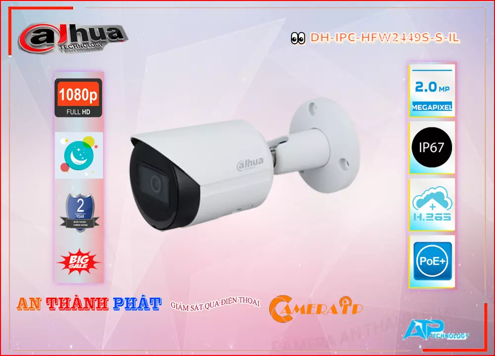 Camera IP DAHUA DH-IPC-HFW2231SP-S-S2,Giá DH-IPC-HFW2231SP-S-S2,DH-IPC-HFW2231SP-S-S2 Giá Khuyến Mãi,bán