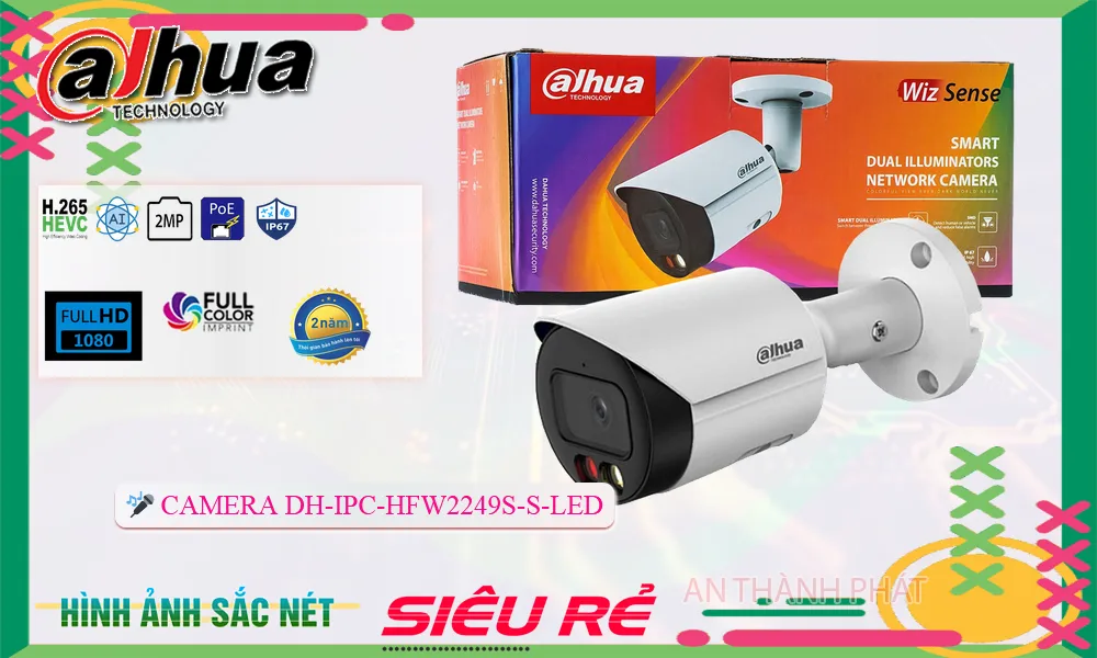 Camera Dahua DH-IPC-HFW2249S-S-LED,Chất Lượng DH-IPC-HFW2249S-S-LED,DH-IPC-HFW2249S-S-LED Công Nghệ
