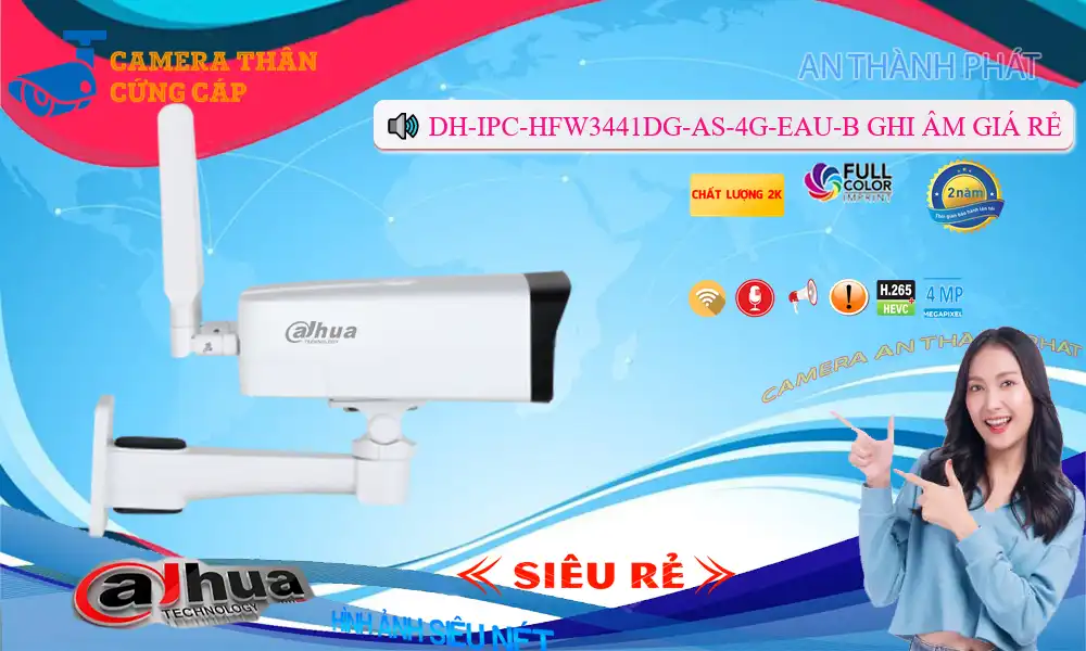 DH-IPC-HFW3441DG-AS-4G-EAU-B Camera  Dahua Tiết Kiệm ✔