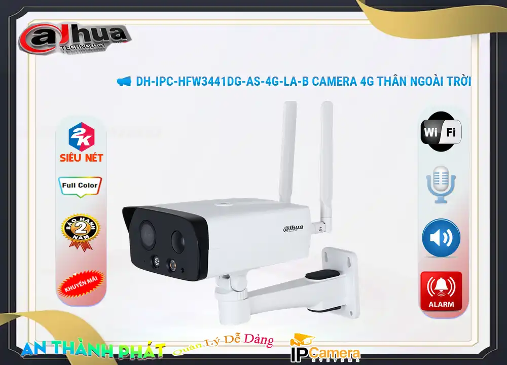 DH IPC HFW3441DG AS 4G LA B,Camera 4G Dahua DH-IPC-HFW3441DG-AS-4G-LA-B,DH-IPC-HFW3441DG-AS-4G-LA-B Giá