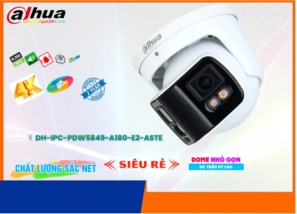 Camera Dahua DH-IPC-PDW5849-A180-E2-ASTE,thông số DH-IPC-PDW5849-A180-E2-ASTE,DH IPC PDW5849 A180 E2 ASTE,Chất Lượng