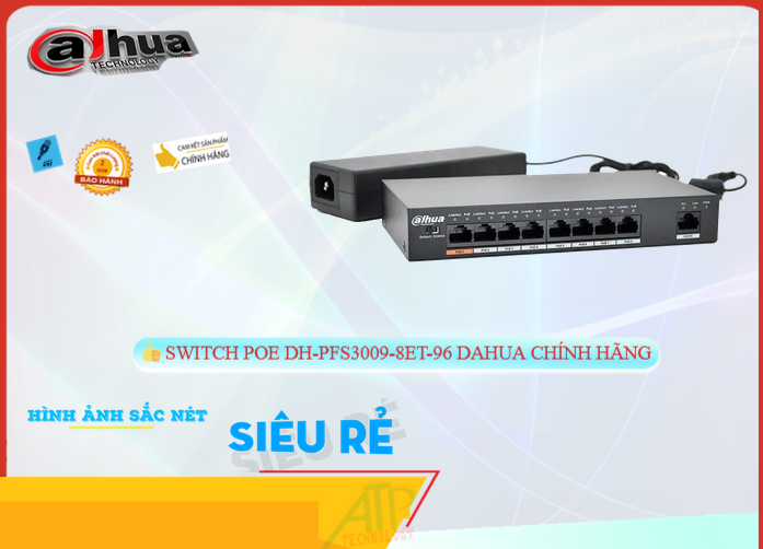 DH PFS3009 8ET 96,Switch Thiết bị nối mạng,Chất Lượng DH-PFS3009-8ET-96,Giá DH-PFS3009-8ET-96,phân phối