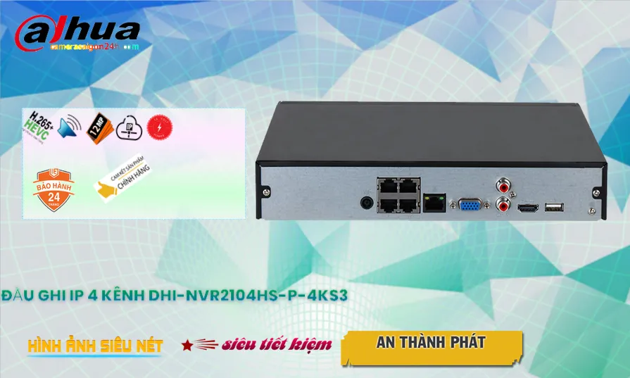 DHI-NVR2104HS-P-4KS3 Đầu ghi Camera Dahua Giá rẻ DHI-NVR2104HS-P-4KS3 Đầu ghi Camera Dahua Giá rẻ