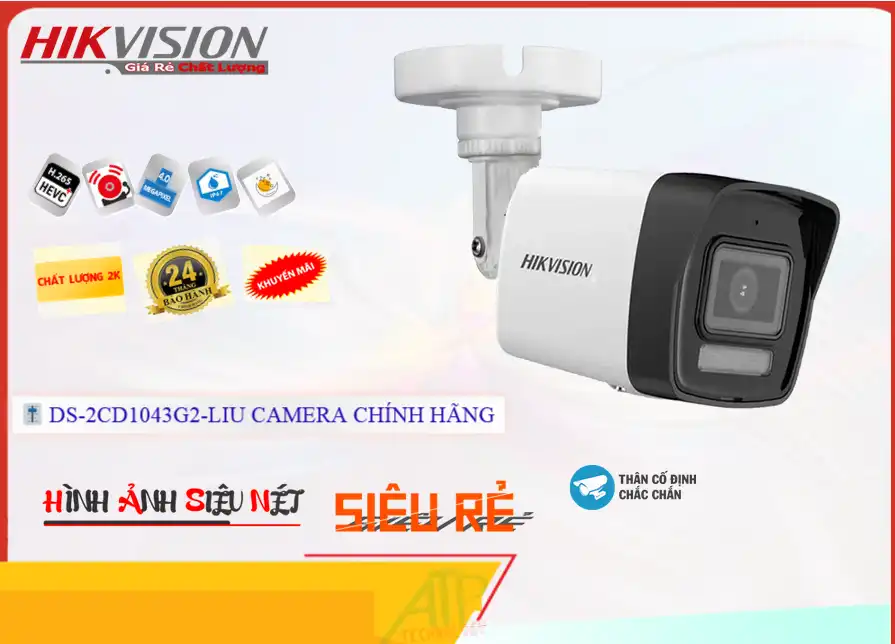 Camera DS-2CD1043G2-LIU Hikvision,Giá DS-2CD1043G2-LIU,phân phối DS-2CD1043G2-LIU,DS-2CD1043G2-LIUBán Giá
