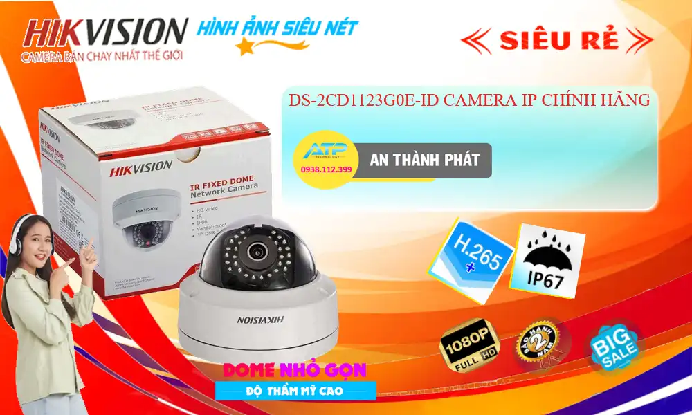 DS-2CD1123G0E-ID sắc nét Hikvision