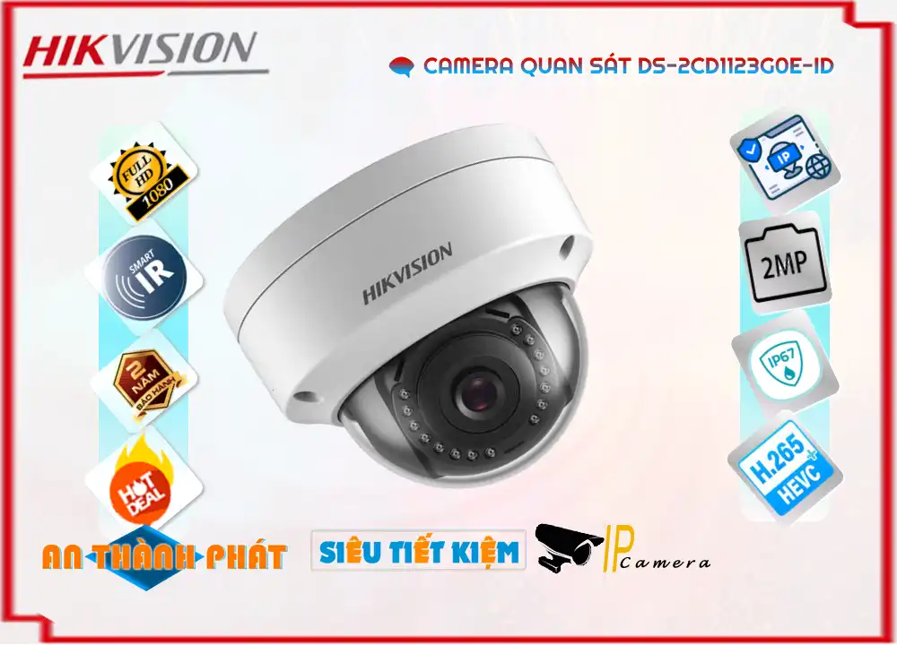 DS-2CD1123G0E-ID sắc nét Hikvision