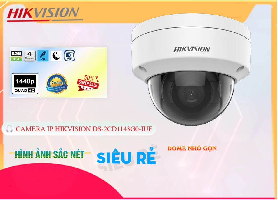 Camera Ghi Âm Hikvision DS-2CD1143G0-IUF,thông số DS-2CD1143G0-IUF, IP POEDS-2CD1143G0-IUF Giá rẻ,DS 2CD1143G0 IUF,Chất
