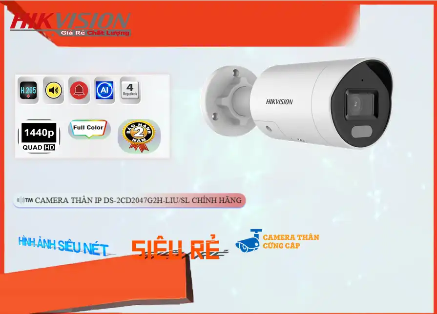 DS-2CD2047G2H-LIU/SL Camera Thiết kế Đẹp Hikvision,DS-2CD2047G2H-LIU/SL Giá rẻ,DS-2CD2047G2H-LIU/SL Giá Thấp Nhất,Chất