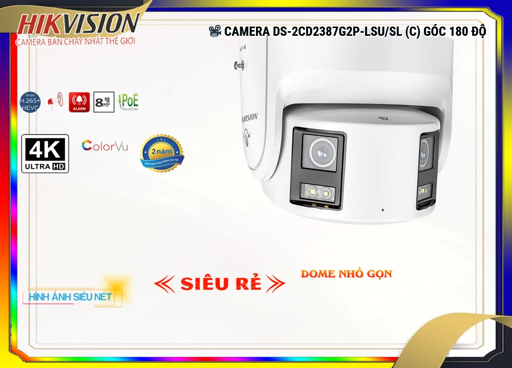 Camera Hikvision DS-2CD2387G2P-LSU/SL(C),Giá DS-2CD2387G2P-LSU/SL(C),DS-2CD2387G2P-LSU/SL(C) Giá Khuyến Mãi,bán