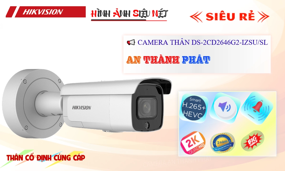 Camera Cấp Nguồ Qua Dây Mạng DS-2CD2646G2-IZSU/SL Đang giảm giá Camera Cấp Nguồ Qua Dây Mạng DS-2CD2646G2-IZSU/SL Đang giảm giá