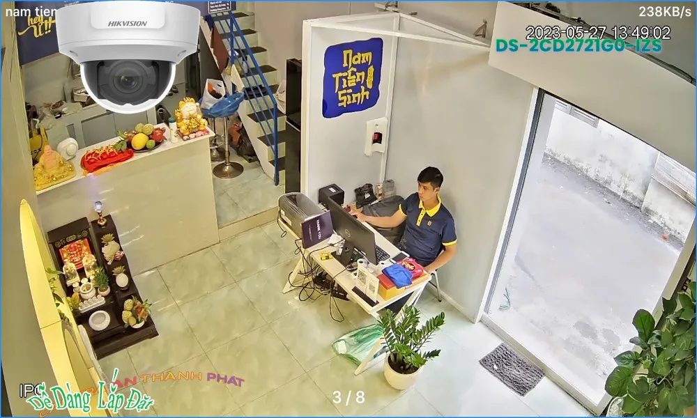 Camera An Ninh  Hikvision DS-2CD2721G0-IZS Sắt Nét