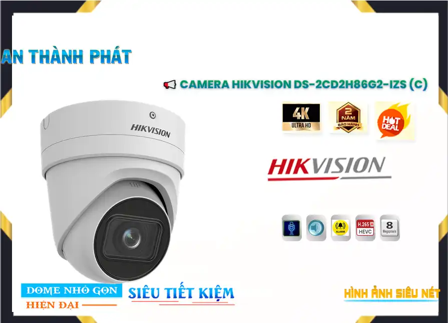 Camera Hikvision DS-2CD2H86G2-IZS(C),Giá DS-2CD2H86G2-IZS(C),DS-2CD2H86G2-IZS(C) Giá Khuyến Mãi,bán