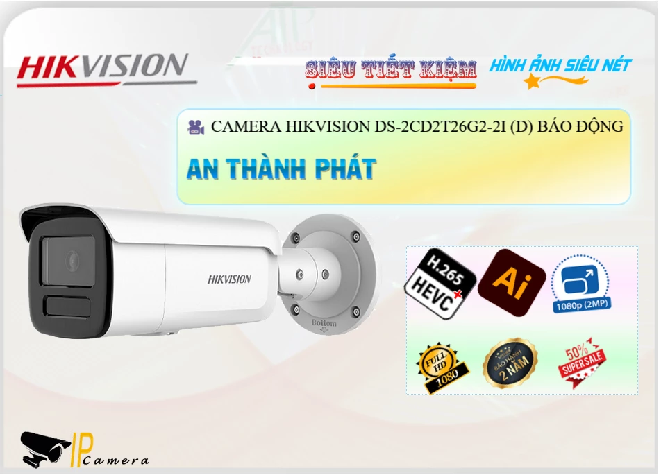 Camera Hikvision DS-2CD2T26G2-2I(D),Giá DS-2CD2T26G2-2I(D),phân phối DS-2CD2T26G2-2I(D),DS-2CD2T26G2-2I(D)Bán Giá