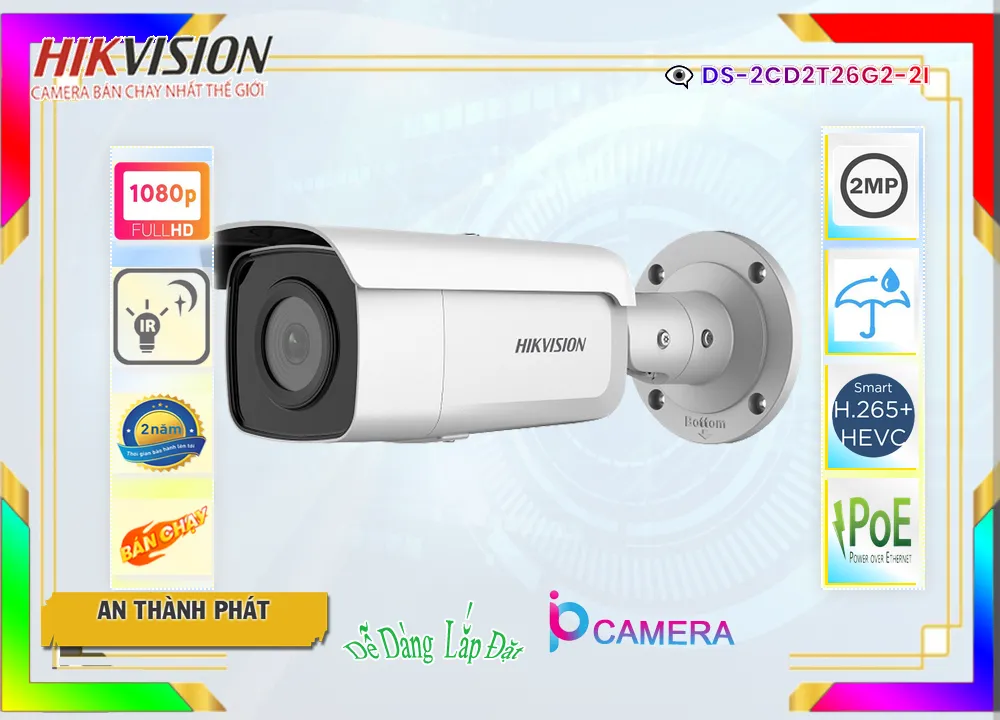 Camera DS-2CD2T26G2-2I  Hikvision Hình Ảnh Đẹp