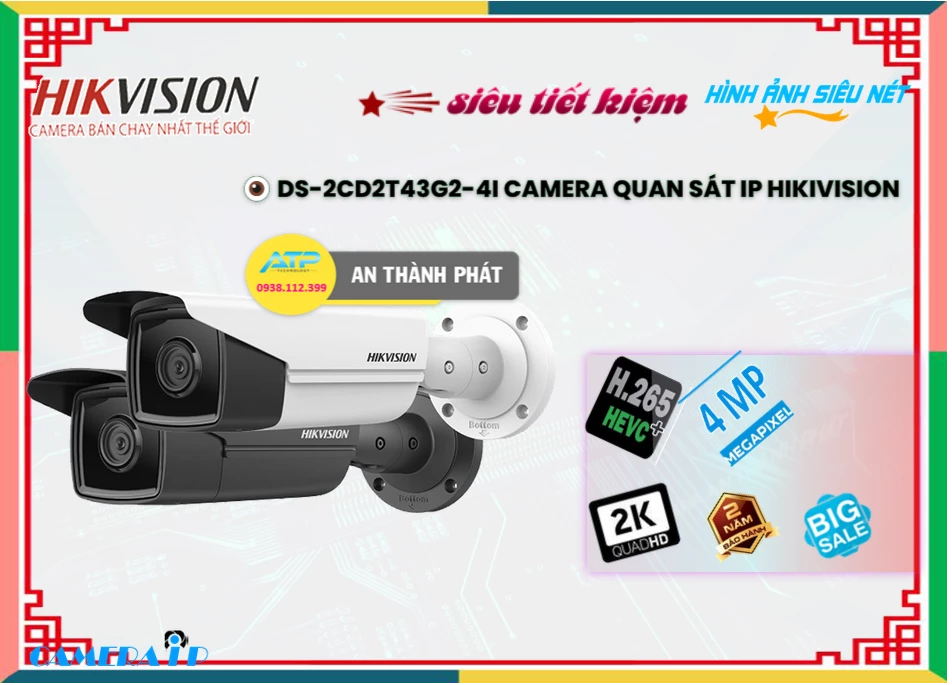 Camera Hikvision DS-2CD2T43G2-4I,DS-2CD2T43G2-4I Giá rẻ,DS 2CD2T43G2 4I,Chất Lượng DS-2CD2T43G2-4I,thông số