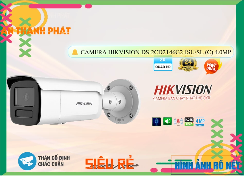 Camera Hikvision DS-2CD2T46G2-ISU/SL(C),DS 2CD2T46G2 ISU/SL(C),Giá Bán DS-2CD2T46G2-ISU/SL(C),DS-2CD2T46G2-ISU/SL(C)