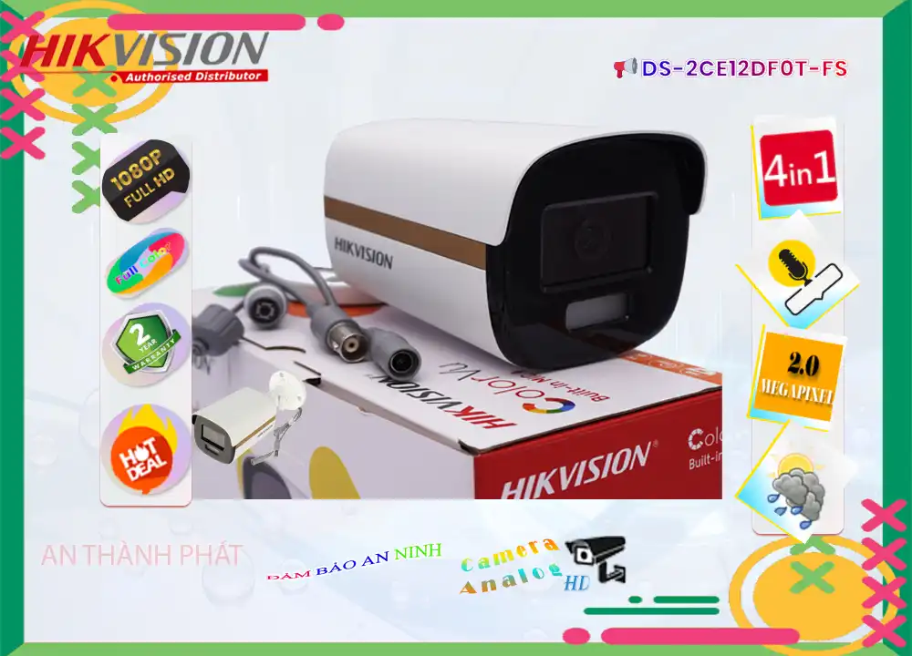 ➠  DS-2CE12DF0T-FS sắc nét Hikvision