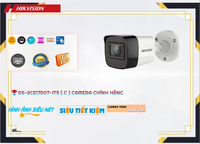 Camera Báo Động DS-2CE17D0T-IT5 (C),thông số DS-2CE17D0T-IT5 (C),DS 2CE17D0T IT5 (C),Chất Lượng DS-2CE17D0T-IT5
