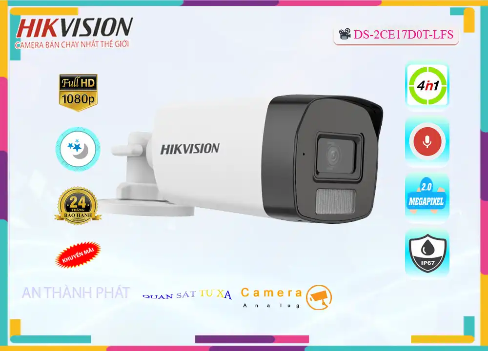 DS-2CE17D0T-LFS sắc nét Hikvision