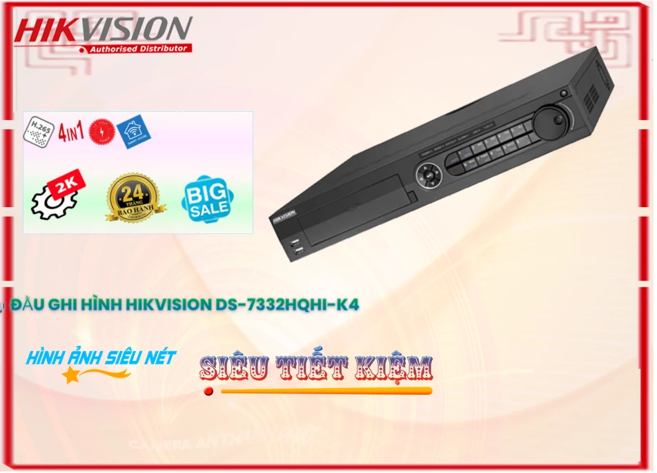 Đầu Ghi Hikvision DS-7332HQHI-K4,DS-7332HQHI-K4 Giá Khuyến Mãi, HD Anlog DS-7332HQHI-K4 Giá rẻ,DS-7332HQHI-K4 Công Nghệ